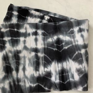 Black and White Tie Dye Infinity Scarf